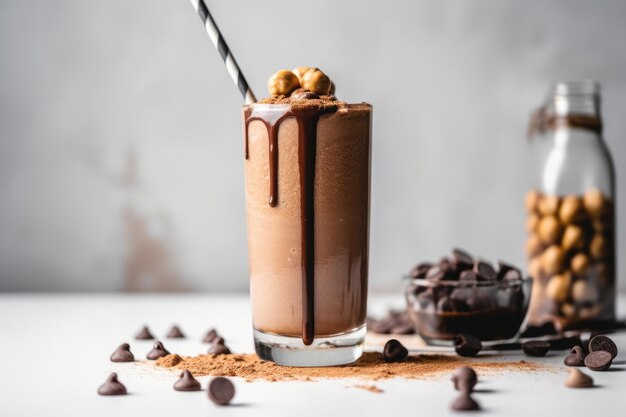 Chocolate protein smoothie