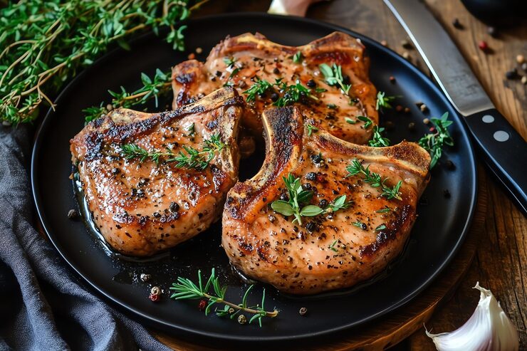 Garlic Herb Grilled Pork Chops