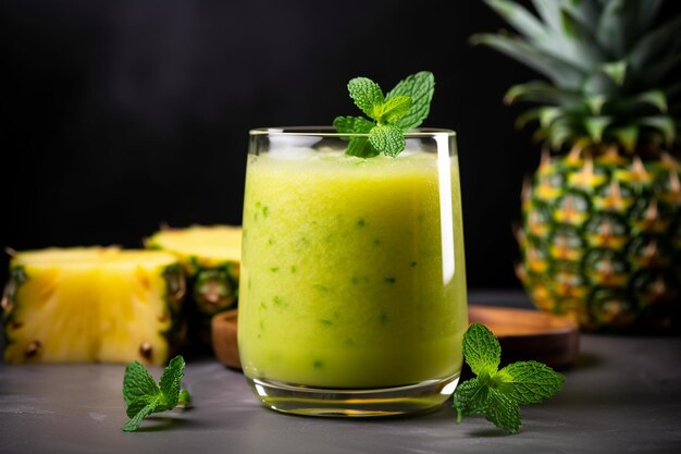 Pineapple and Mint Smoothie
